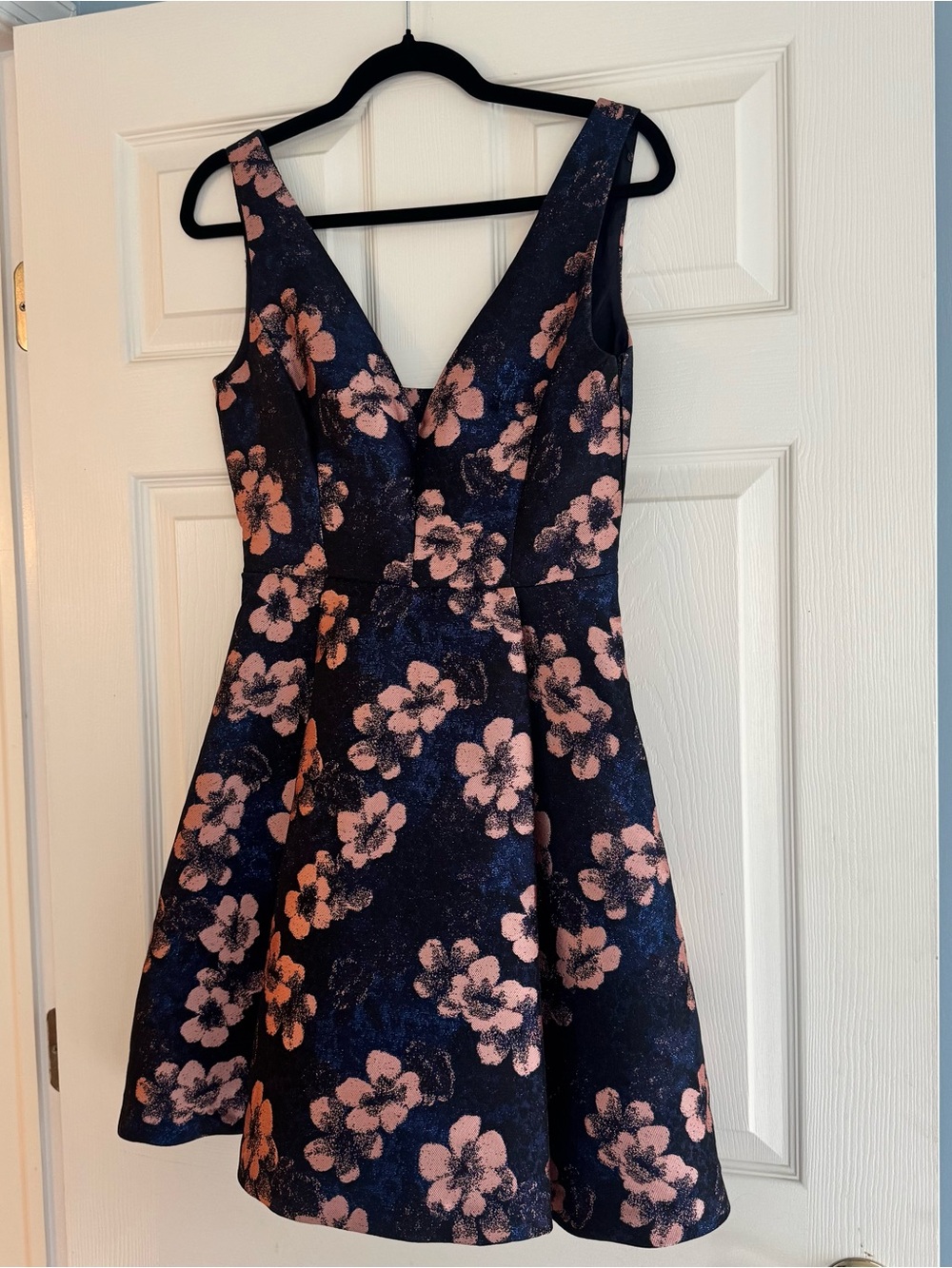 Betsey Johnson Fit and Flare V-Neck Cocktail Dress, Size 4